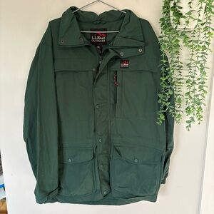 L.L. Bean Outdoors Vintage Forest Green Field Jacket - No Hood - Men's M